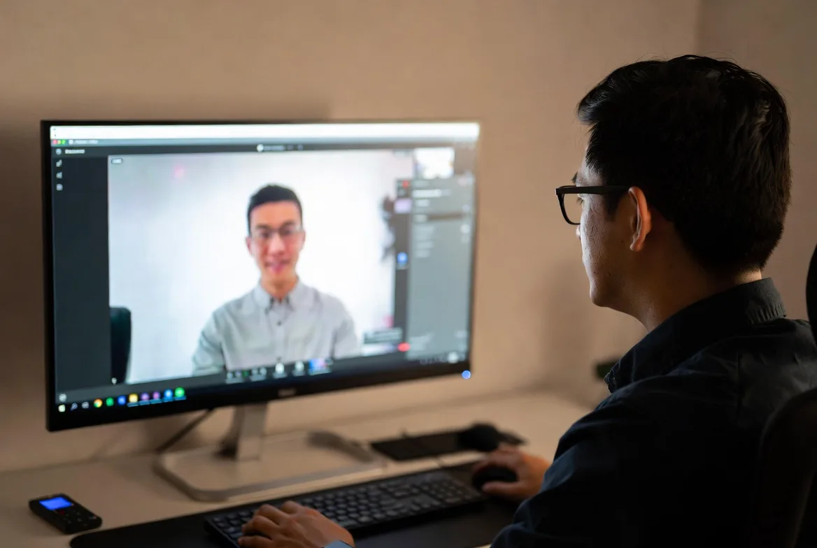 IT technician remotely accessing a user’s computer to fix an issue