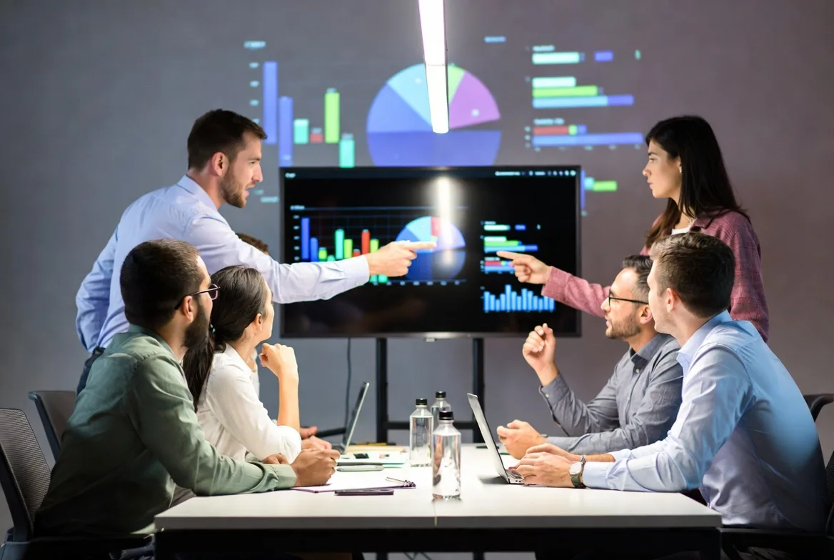 Team analyzing support performance and improving workflow efficiency