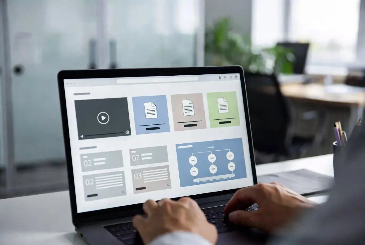 Modern LMS tools support rich interactive course content